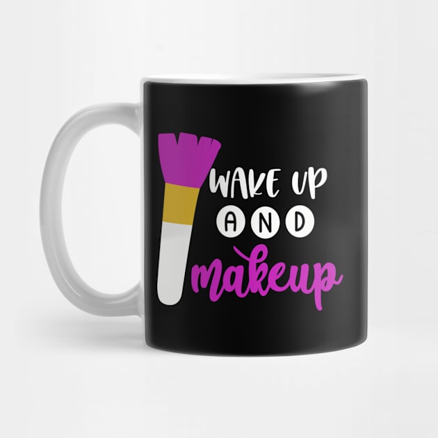 Funny Makeup Lover Gifts, Makeup Artist, Wake Up And Makeup by hugandmug